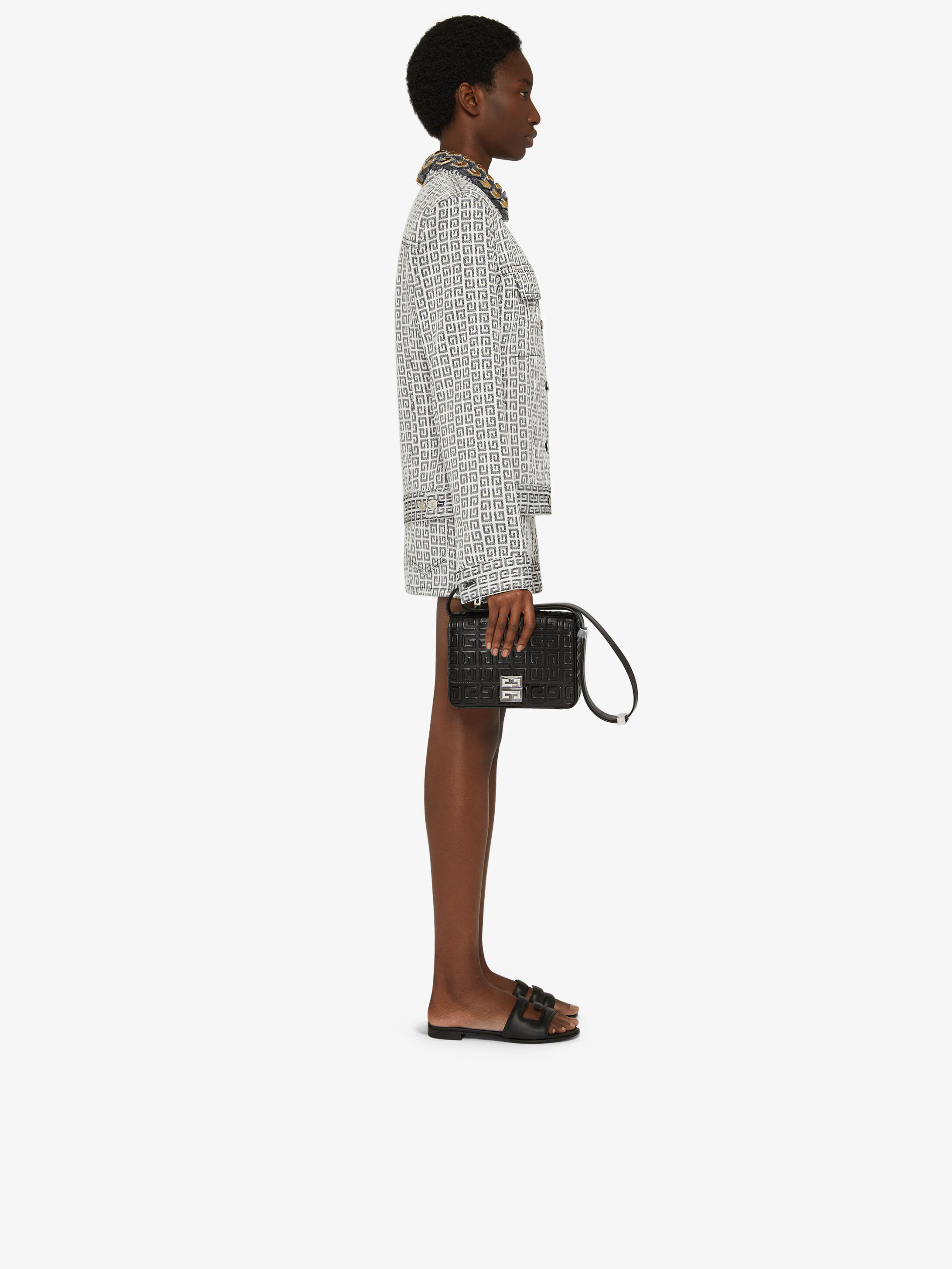 Givenchy Monogram-pattern Miniskirt In Brown