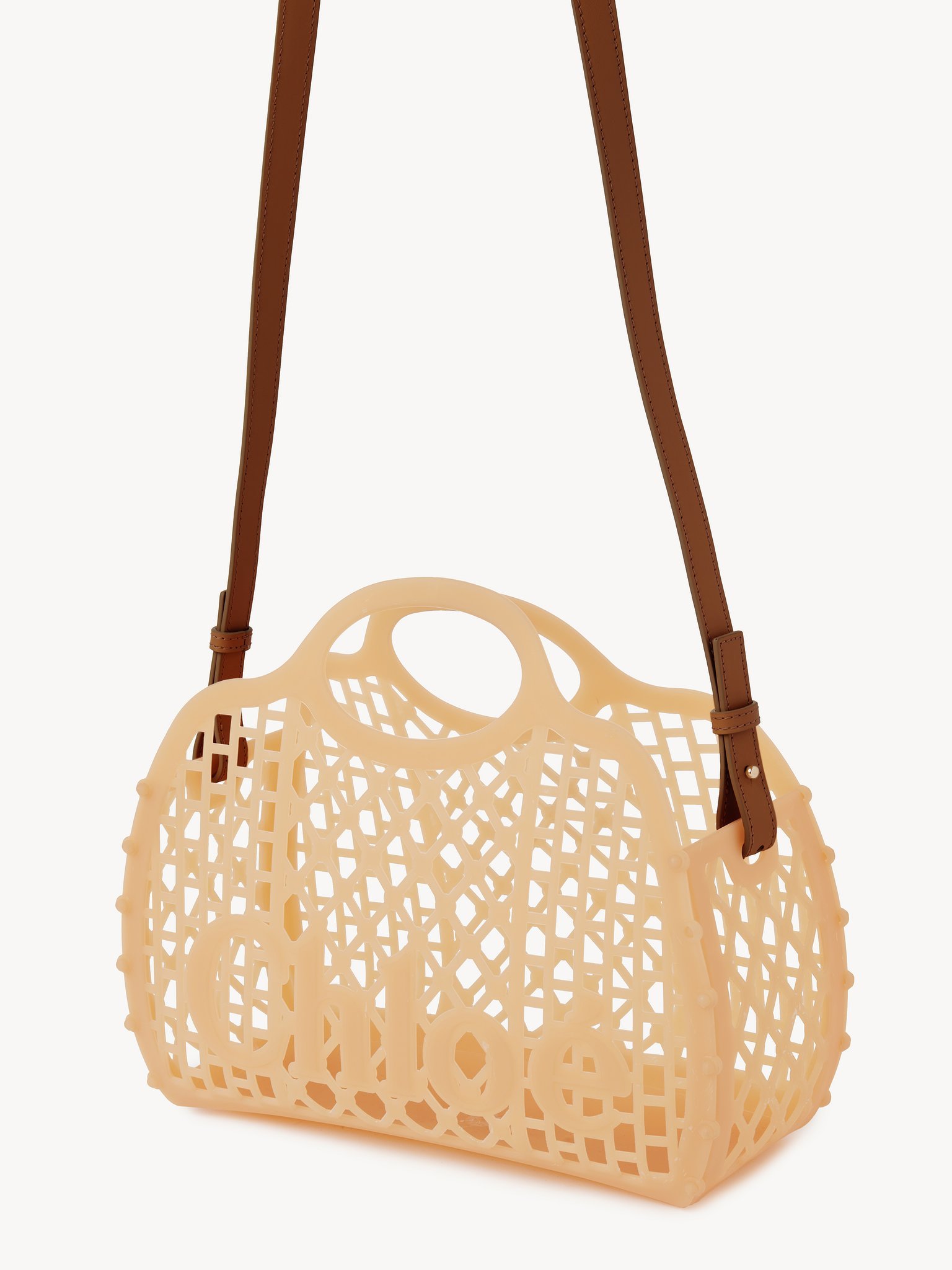 Chloé Cage Tote Bag In Jelly