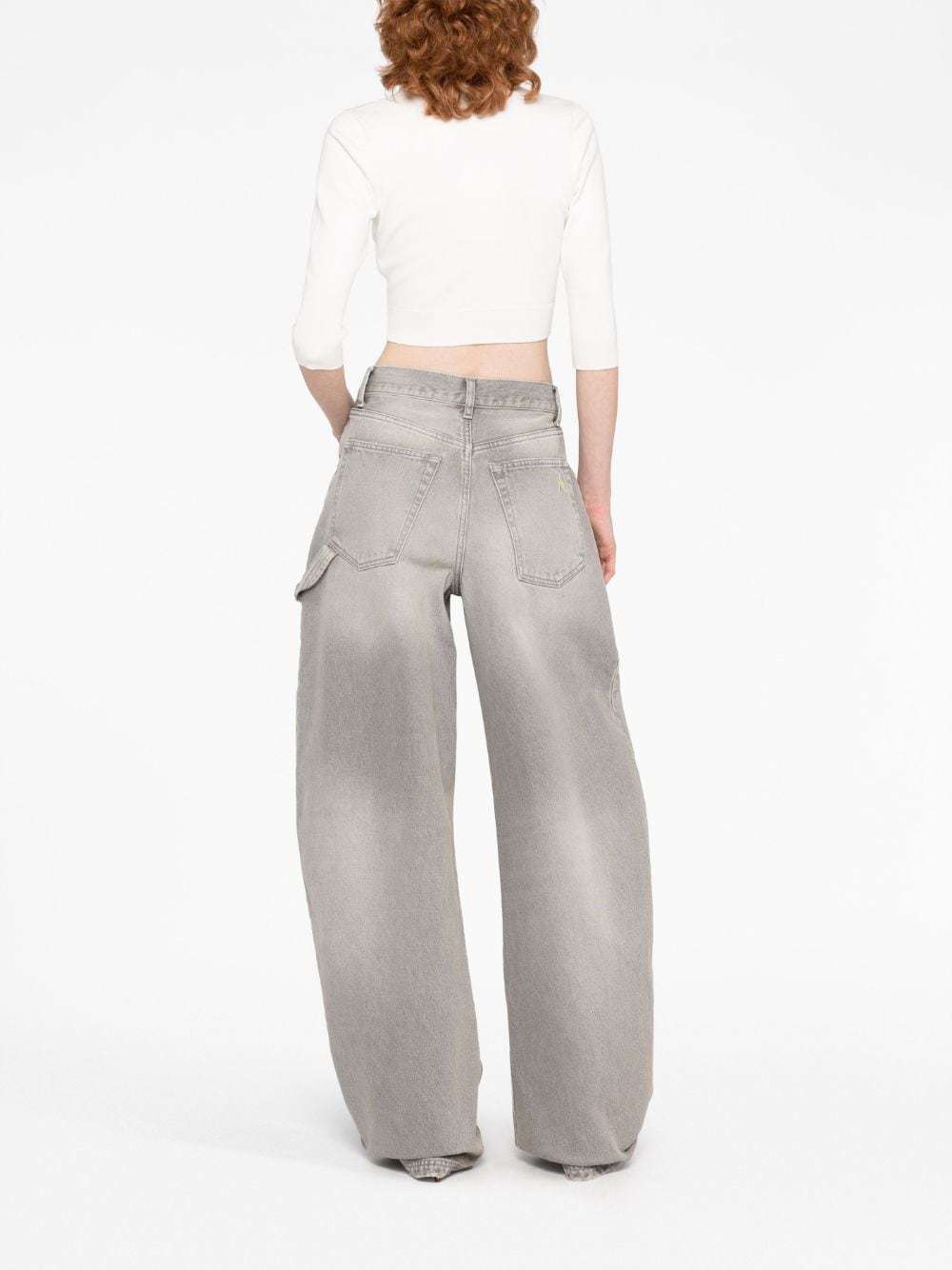 Attico Catlin Cropped Top In White