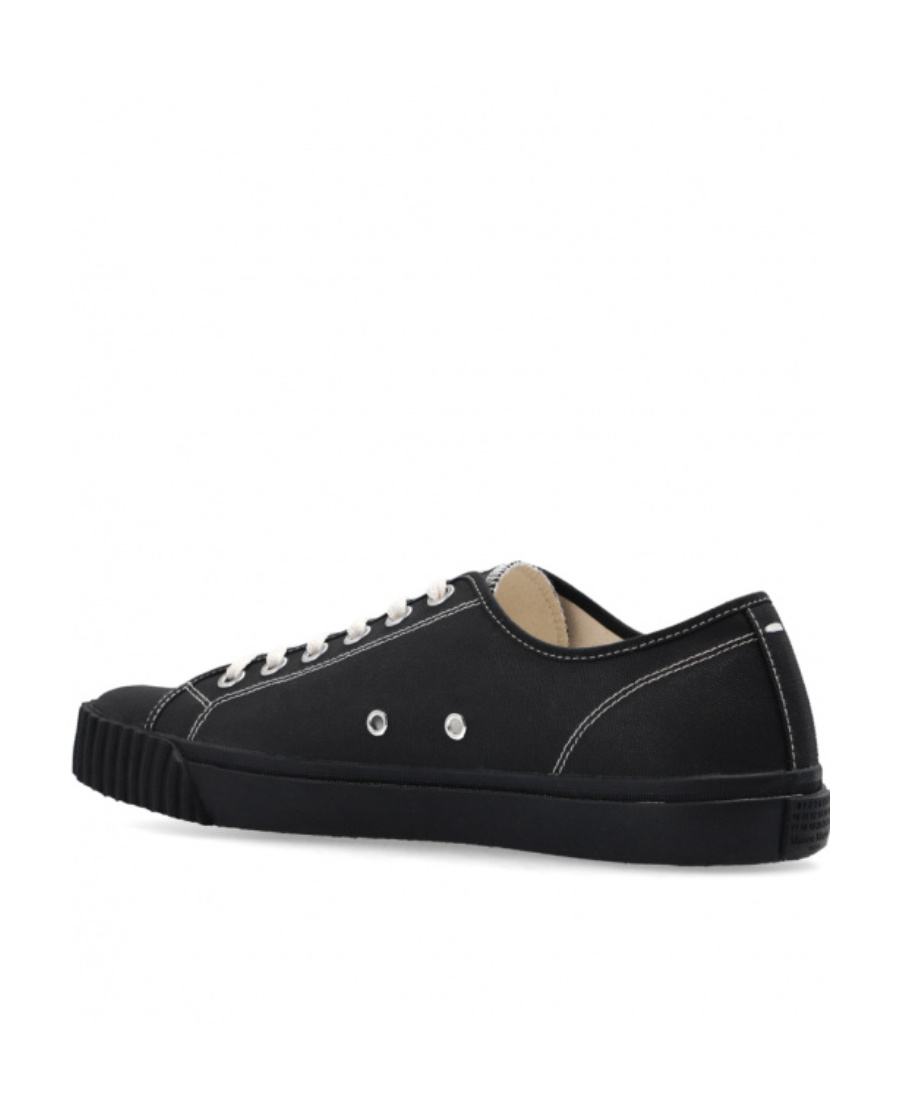 Maison Margiela Tabi Split-toe Cotton-canvas Trainers In Black