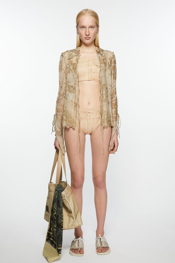 Acne Studios Trompe L'oeil-print Bikini In Nude