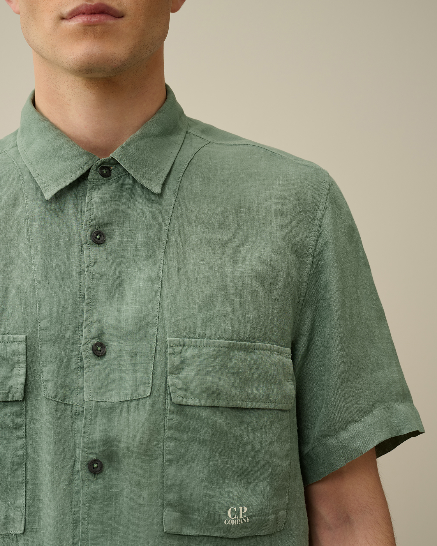 C.p. Company Short-sleeved Shirt In Green