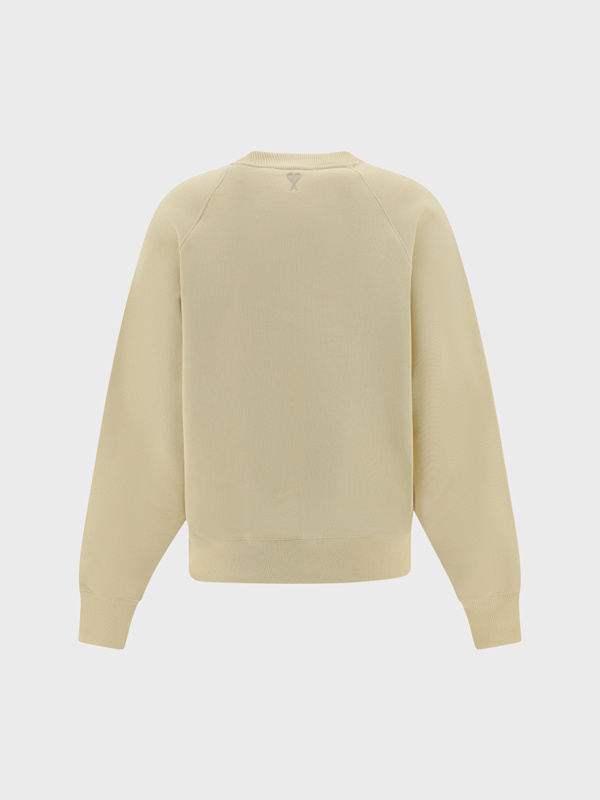 Ami Alexandre Mattiussi Ami Paris Logo Detailed Crewneck Sweatshirt In Nude