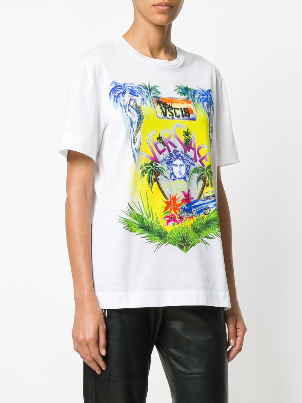Versace Medusa Printed T-shirt In White
