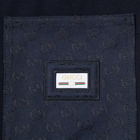 Gucci Men Heavy Cotton Canvas Trousers In Black