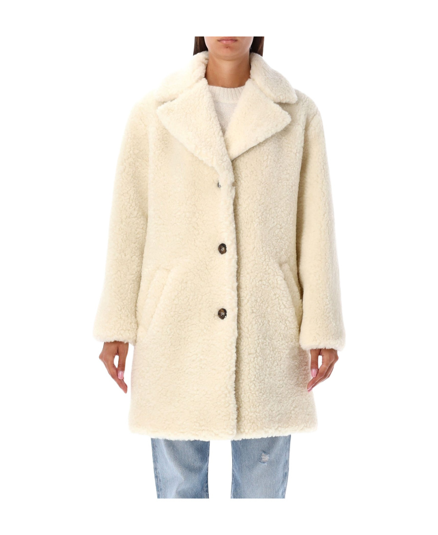 Apc A.p.c. 'nicolette' Teddy Coat In Nude
