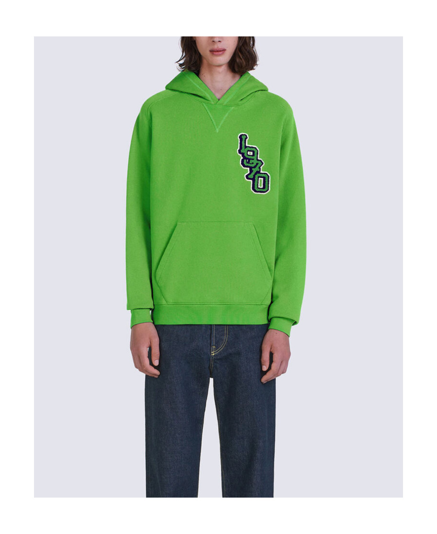 Kenzo Chenille-logo Hoodie In Green