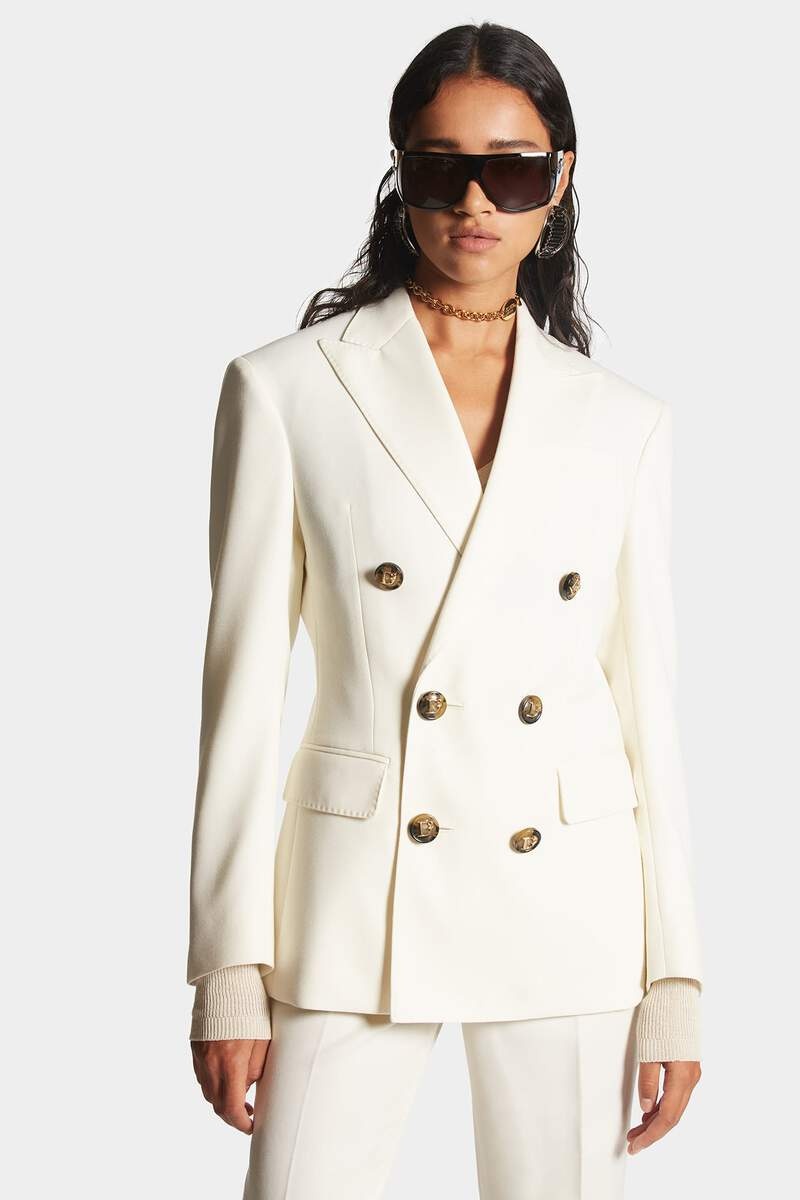 Dsquared2 Boston Double-breasted Suit In White