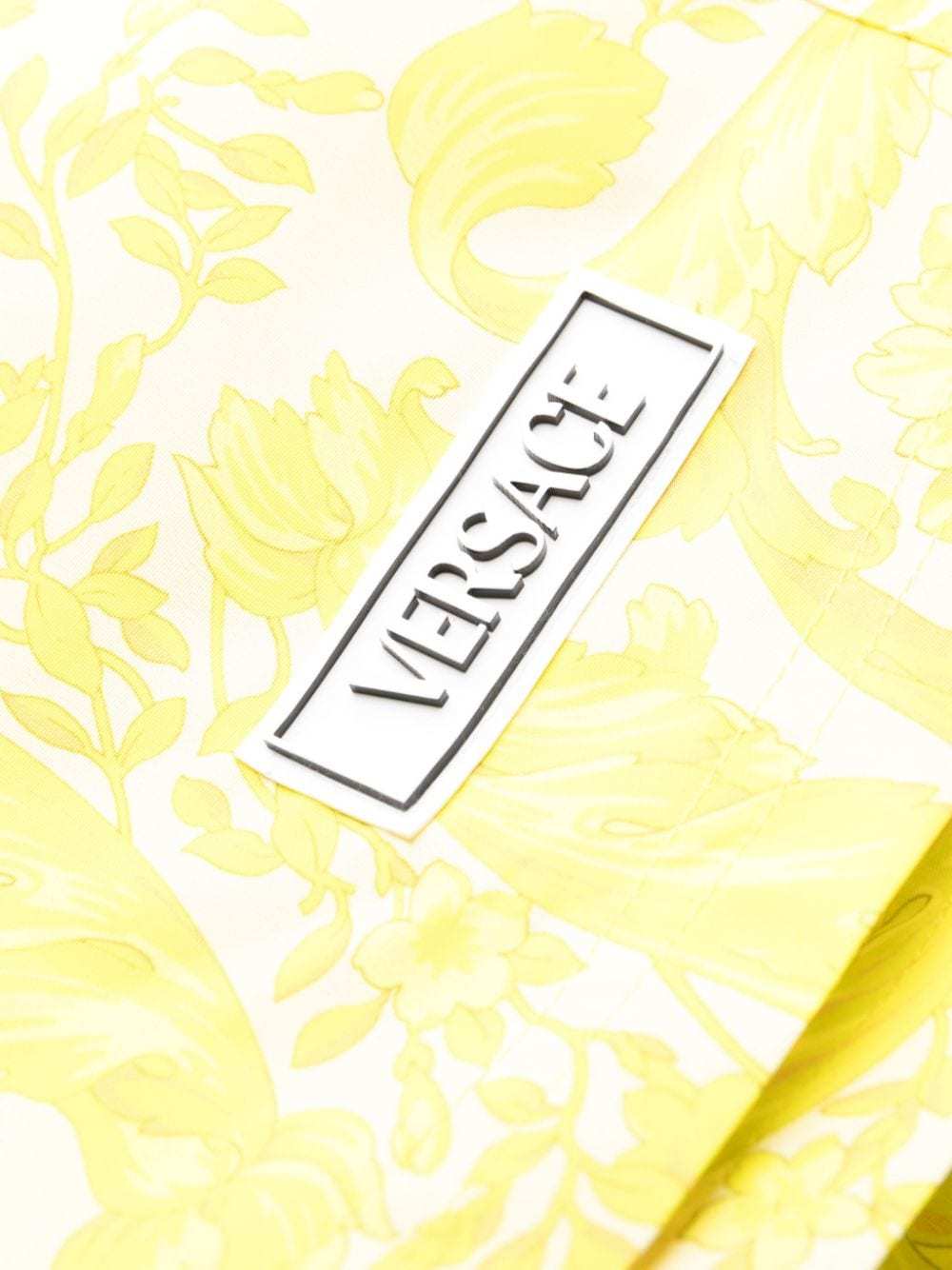 Versace Yellow Barocco Bath Towel In Yellow