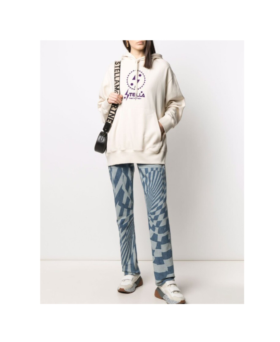 Stella Mccartney Logo Print Hoodie In White