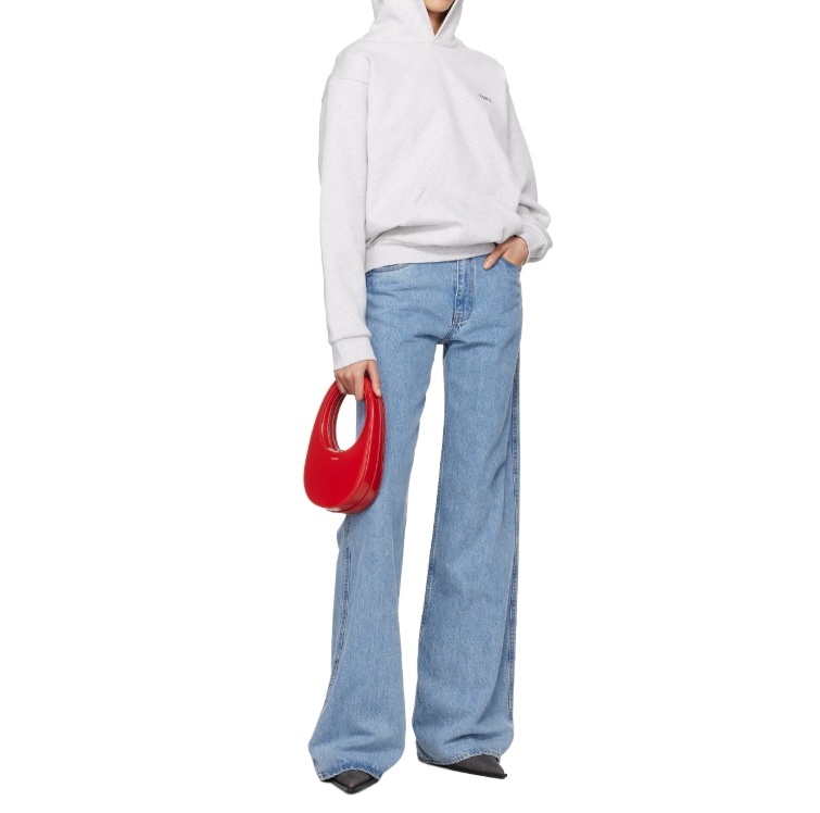 Coperni Long-sleeved Hooded Hoodie In White