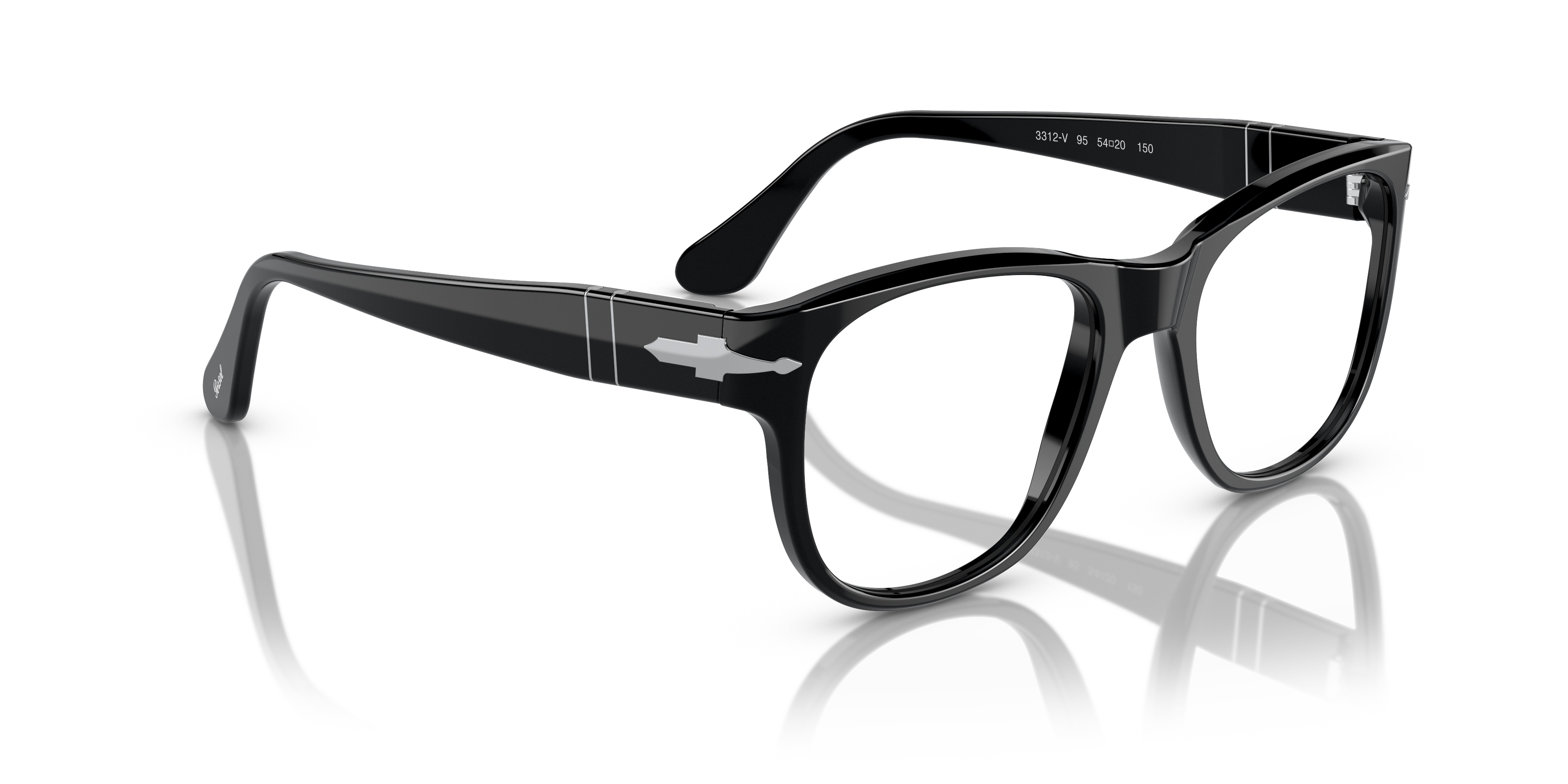 Persol Square Frame Glasses In Black