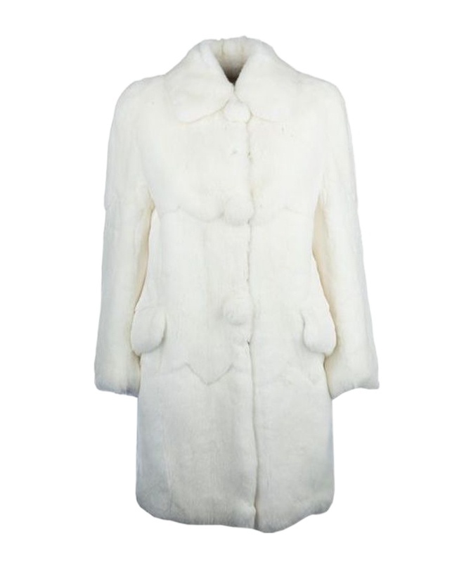 Miu Miu Long Sleeve Coat In White