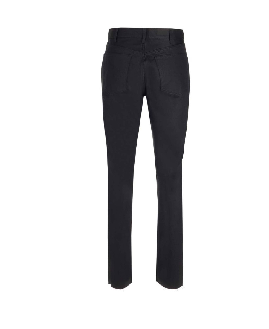 Celine Belt Ring Denim Trousers In Black