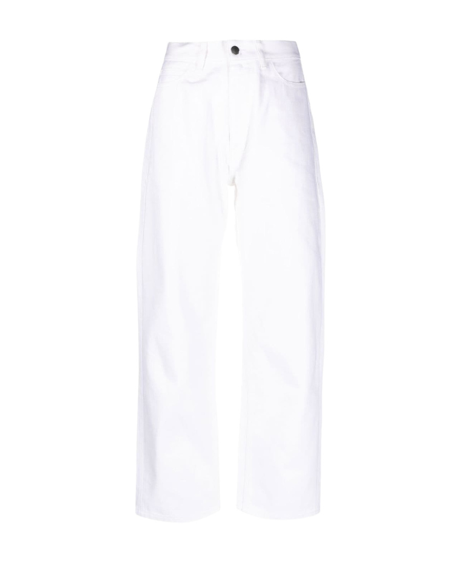 Studio Nicholson Straight-leg Cropped Trousers In White