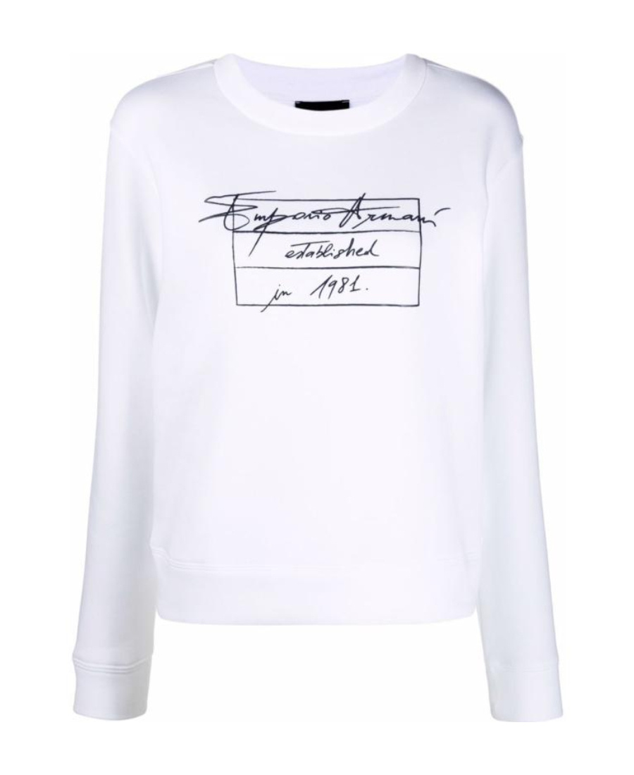 EMPORIO ARMANI GRAPHIC-PRINT COTTON-BLEND SWEATSHIRT