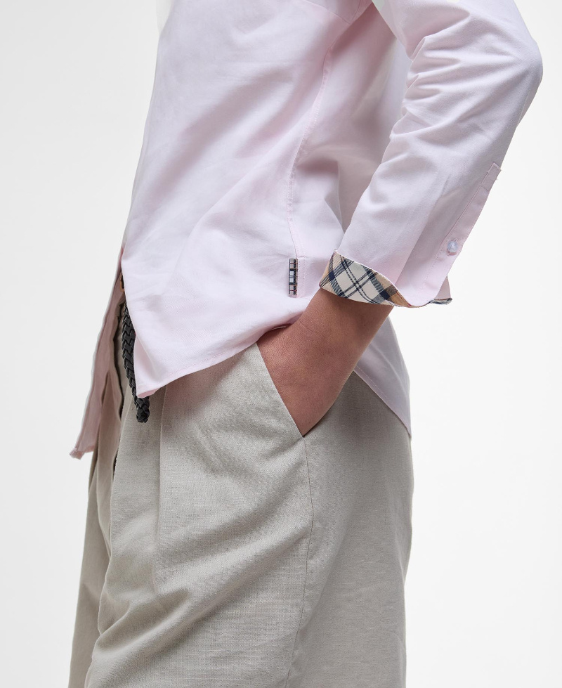 Barbour Derwent Long-sleeved Shirt In Pink