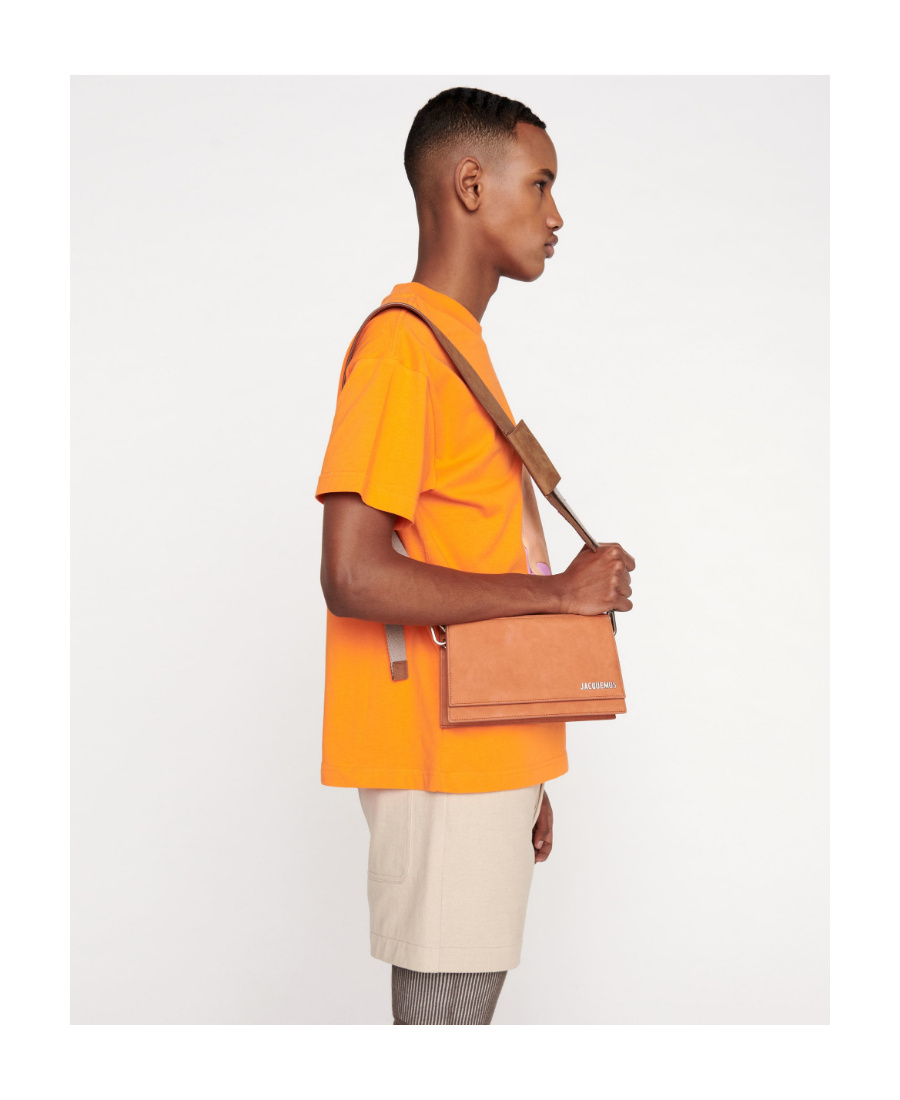 Jacquemus Logo Logo Flip Satchel In Brown