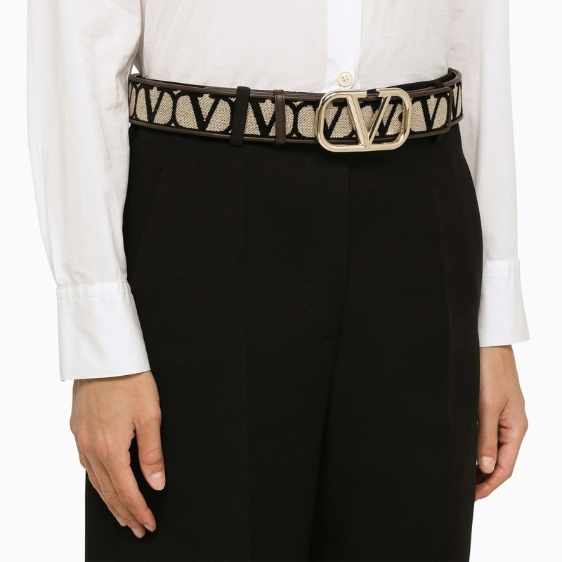 Shop Valentino Toile Iconographe Buckle Belt In Multicolor