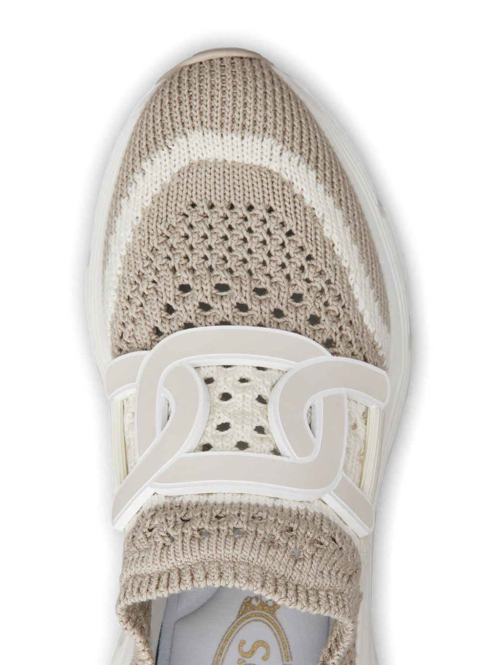 Tod's Slip-on Sneakers In Crochet Fabric In White