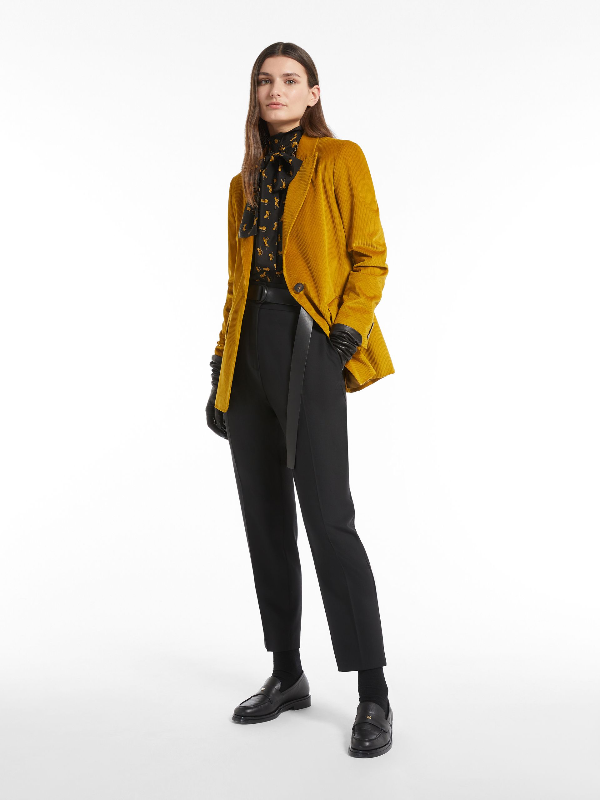 Max Mara Wool Casual Trousers In Black