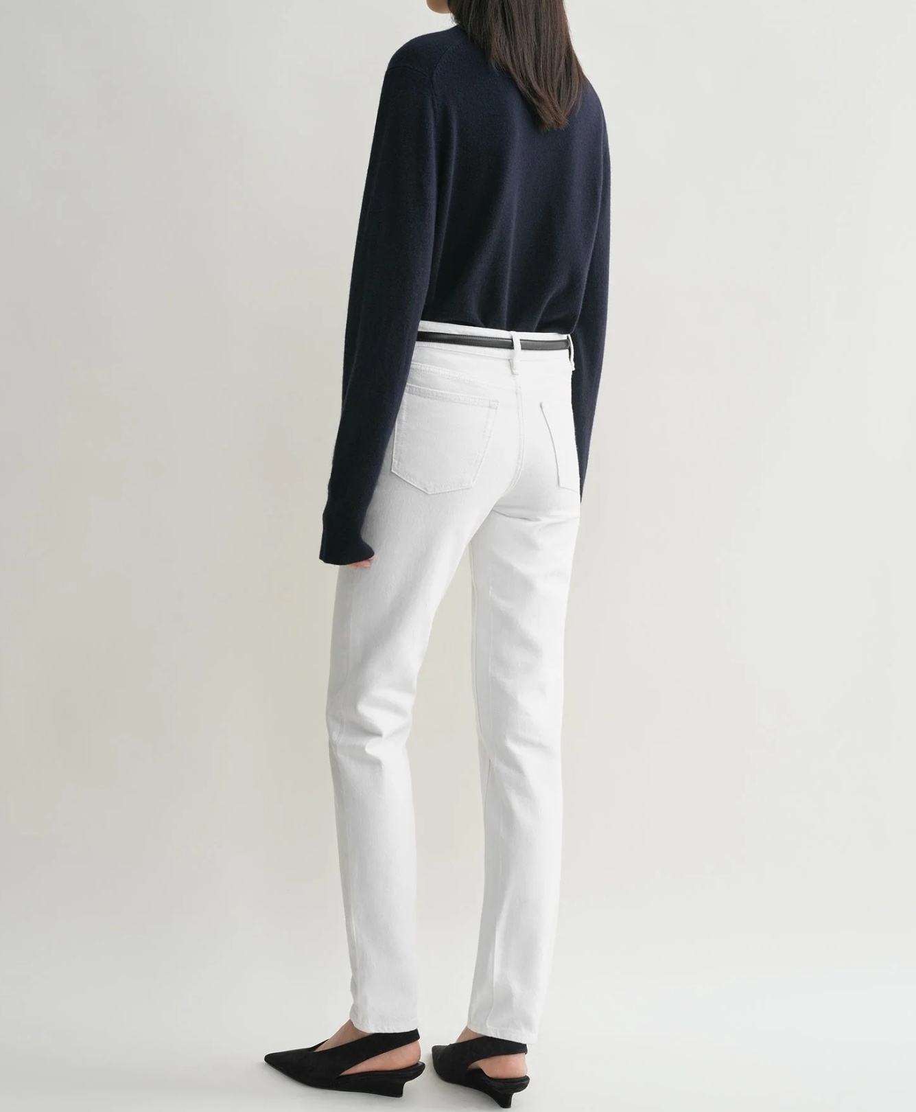 Totême Belt-loop Jeans In White