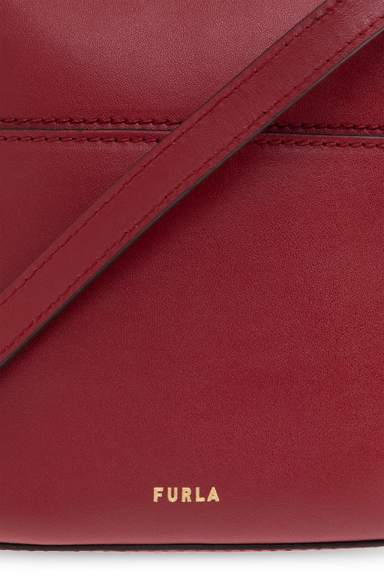 Furla Round Handle Shoulder Bag In Red
