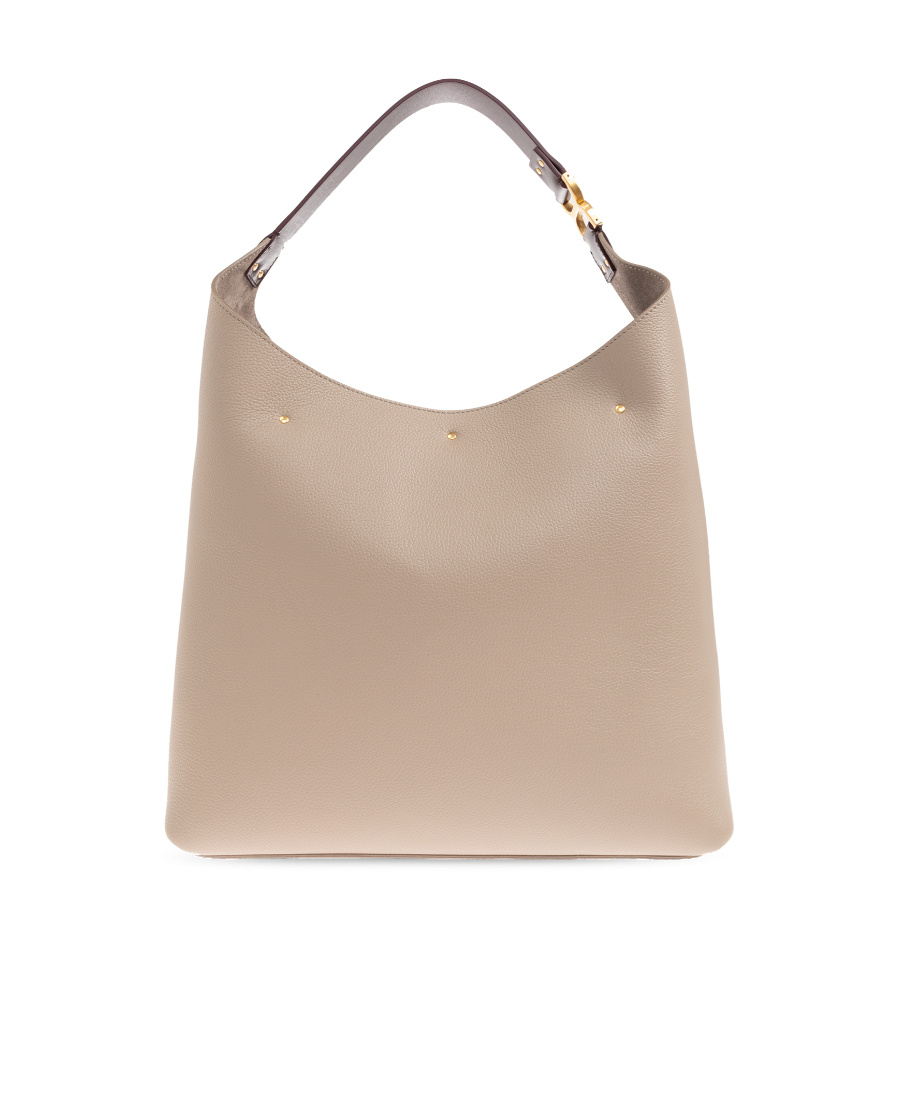 Chloé Marcie Leather Shoulder Bag In Nude