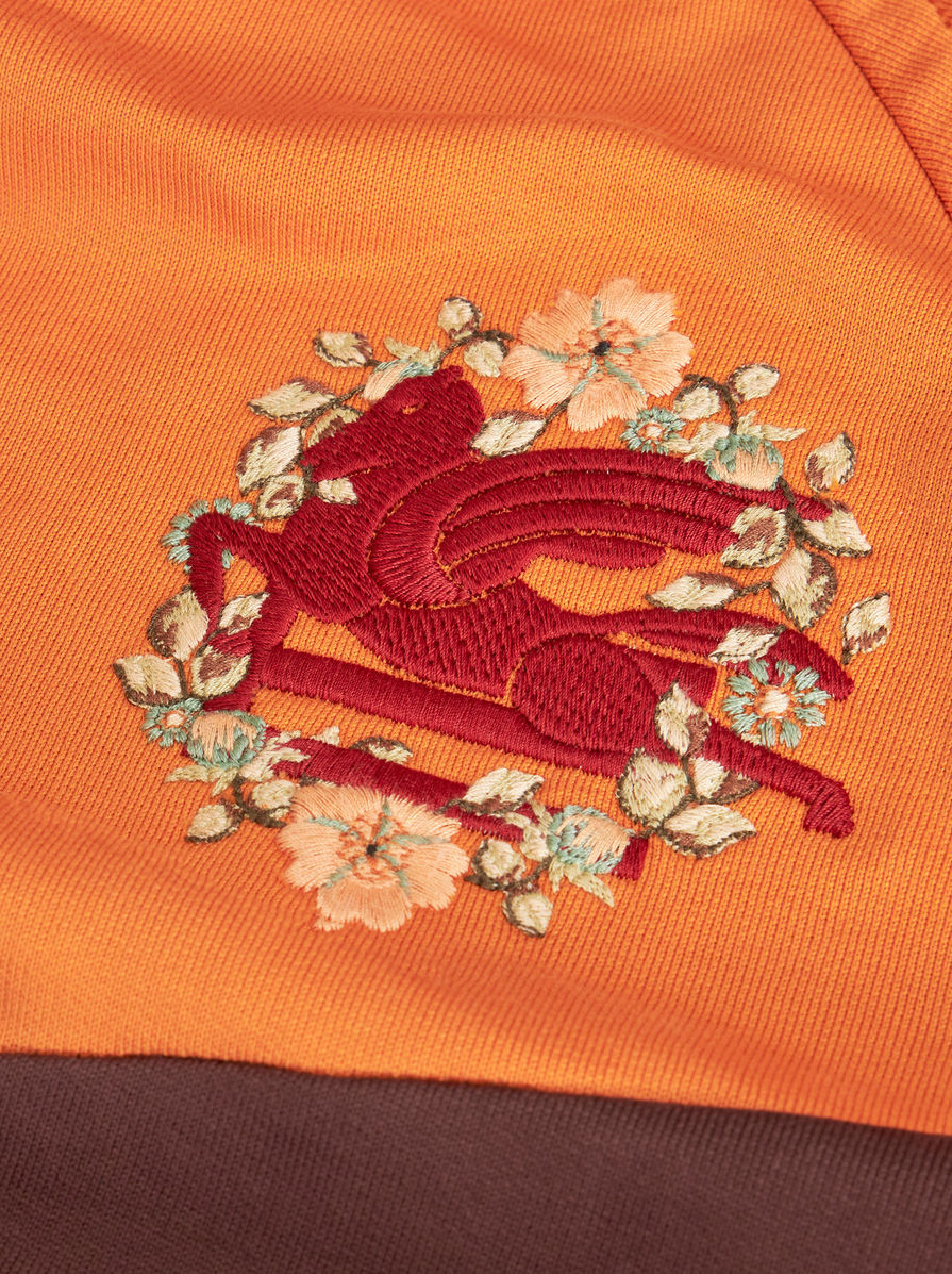Etro Hooded Sweatshirt With Logo In Red