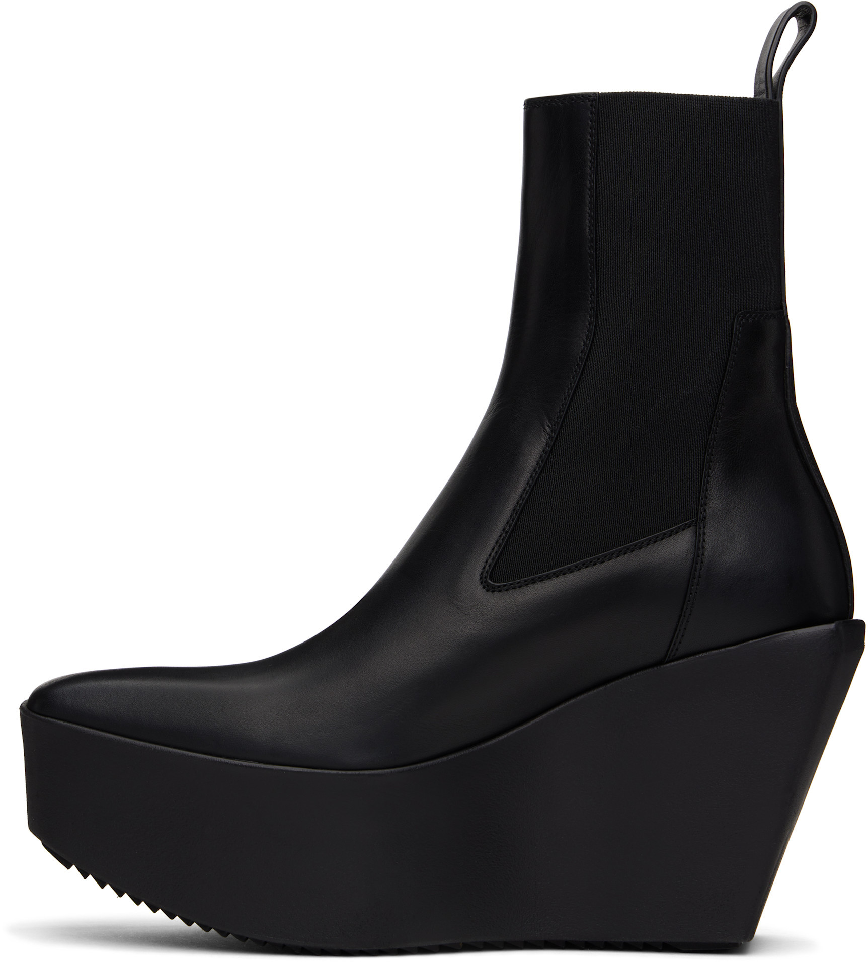 Rick Owens Thick Soled Chelsea Boots In Black