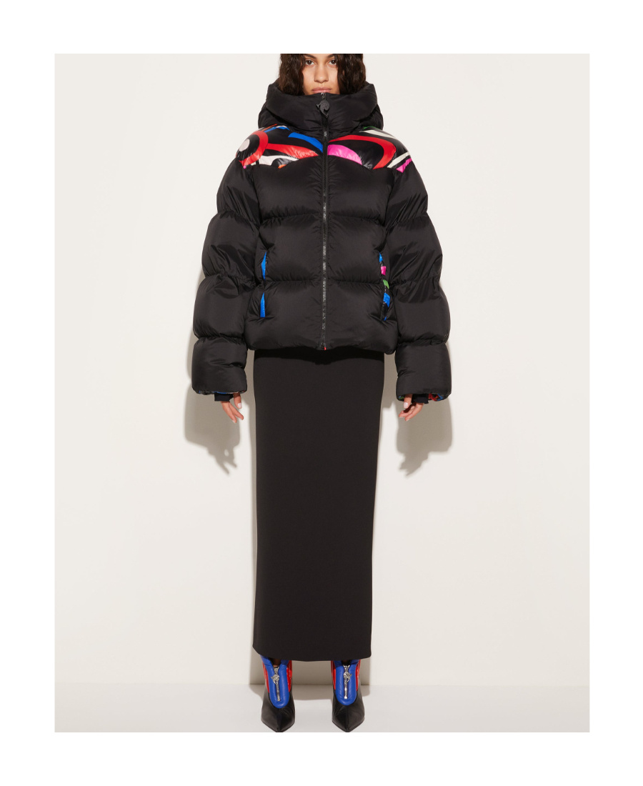 Pucci Onde-panelling Hooded Puffer Jacket