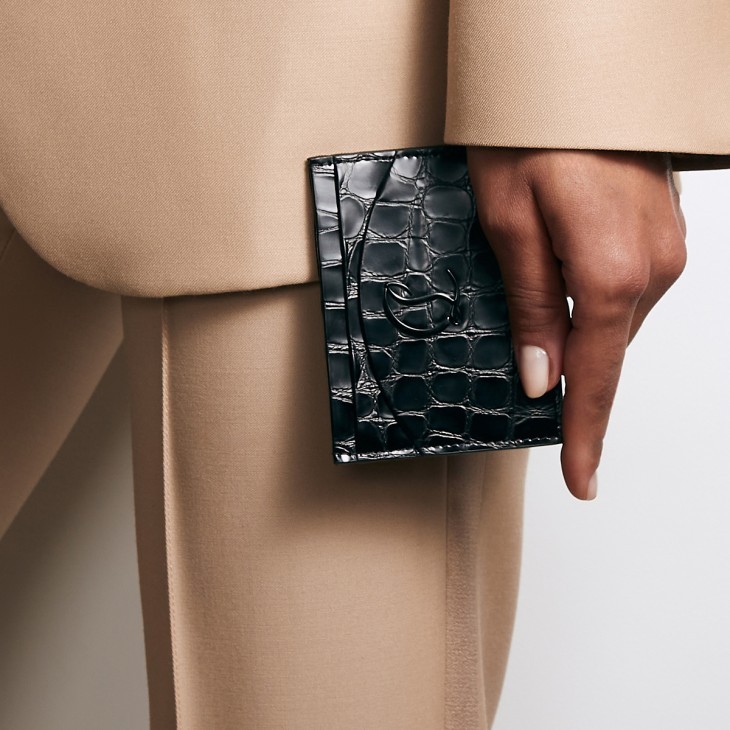 Christian Louboutin Black Loubi54 Brand-embossed Leather Card Holder In Black