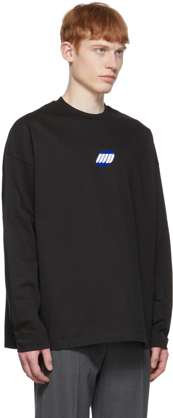 We11 Done Logo-print Cotton Sweater In Black