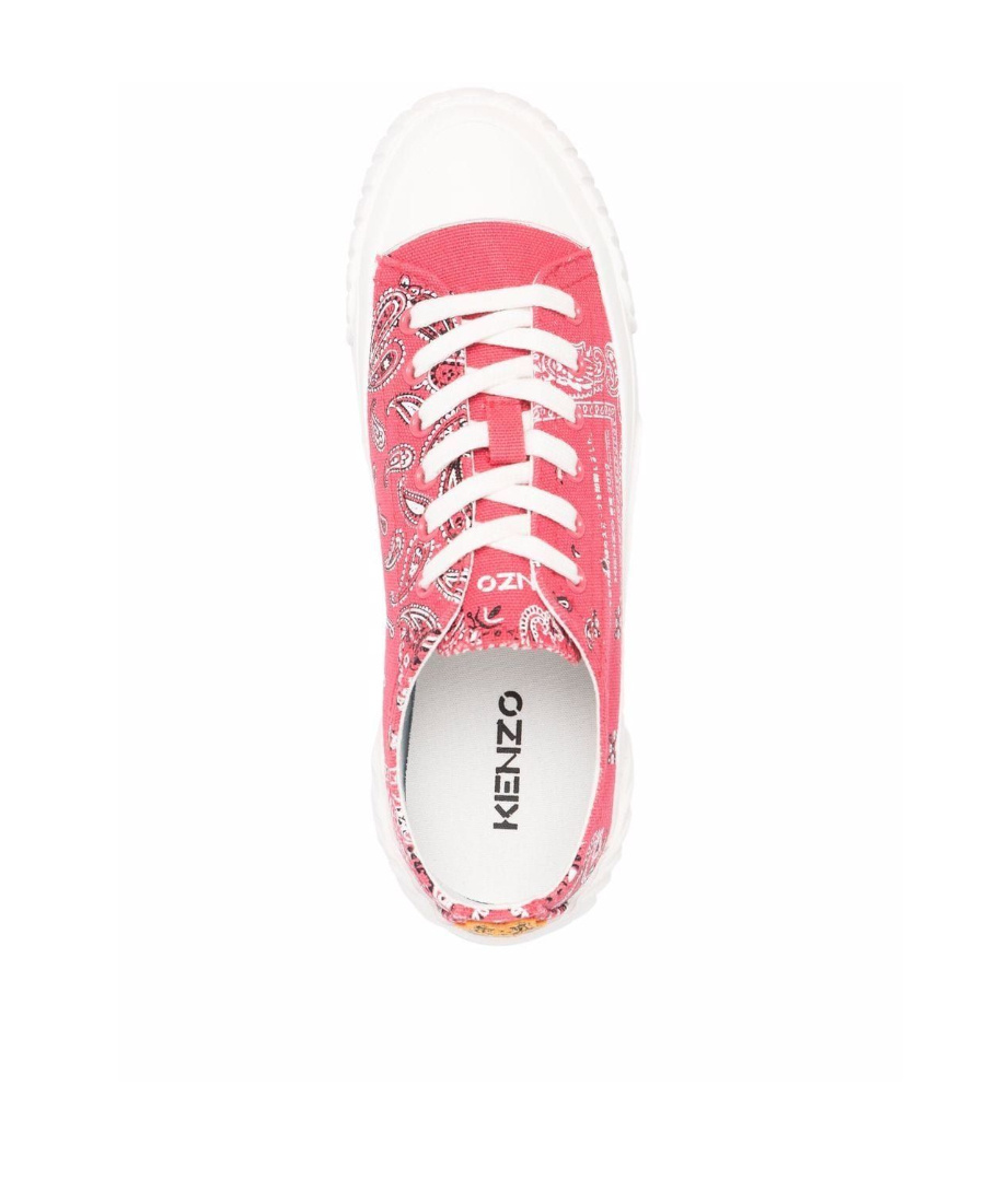 Kenzo Tiger-crest Low-top Sneakers In Pink