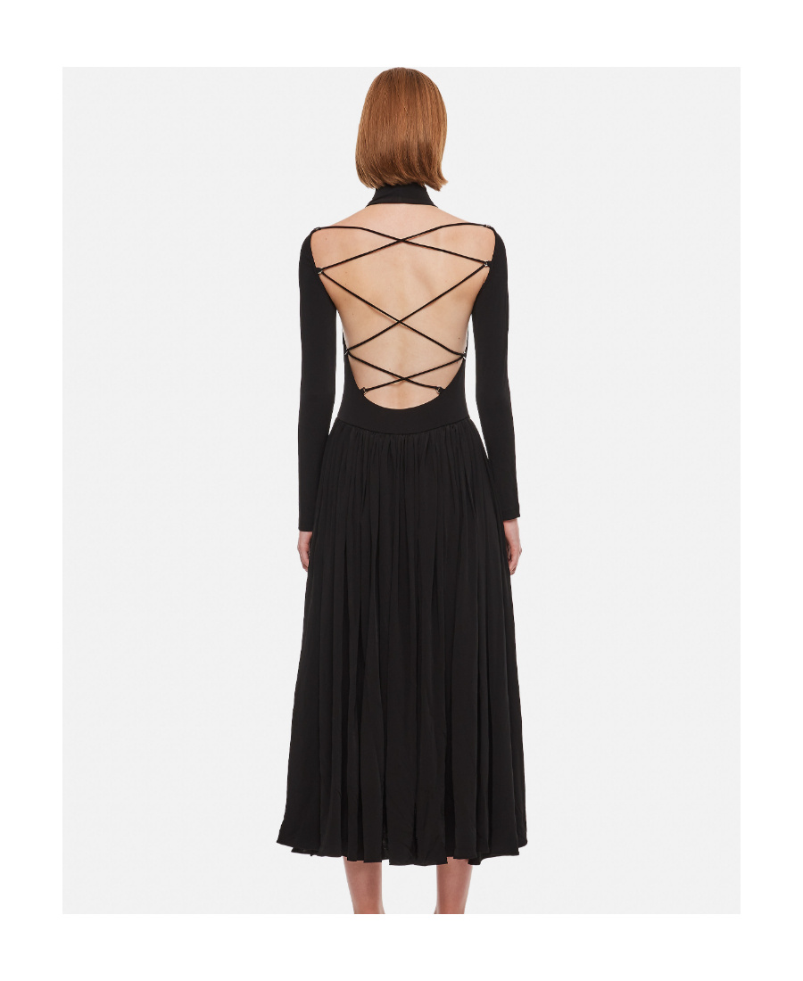 Khaite A Medium-length Dress Hanging From The Neck In Black
