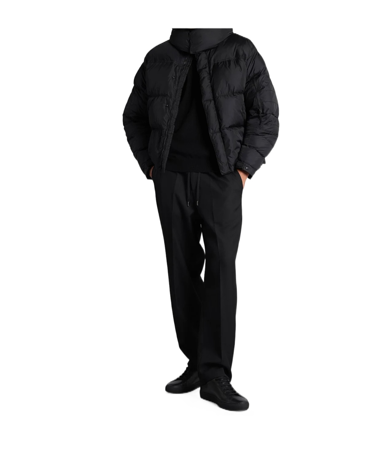 Aspesi Zipped Hooded Puffer Jacket In Black