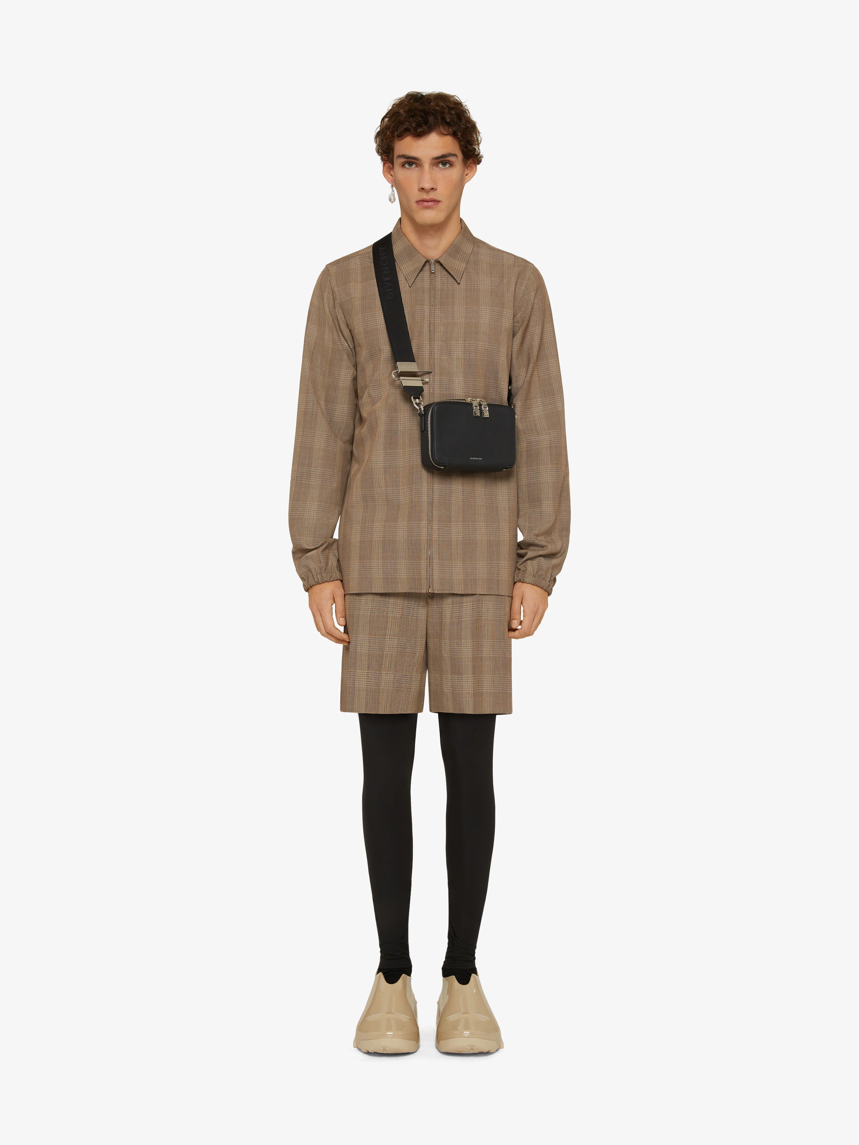 Givenchy Prince Of Wales Pattern Bermuda Shorts In Brown