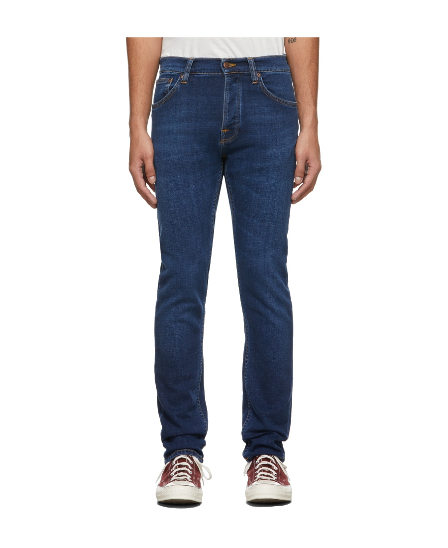 Nudie Jeans Mid-waist Jeans In Blue