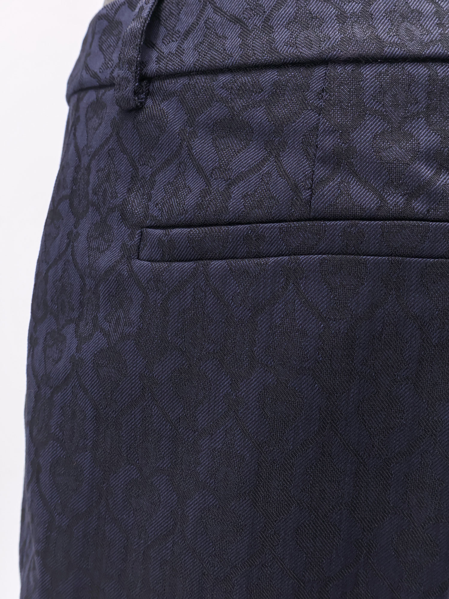 Etro Women Wool Trousers With Iconic Motif In Black