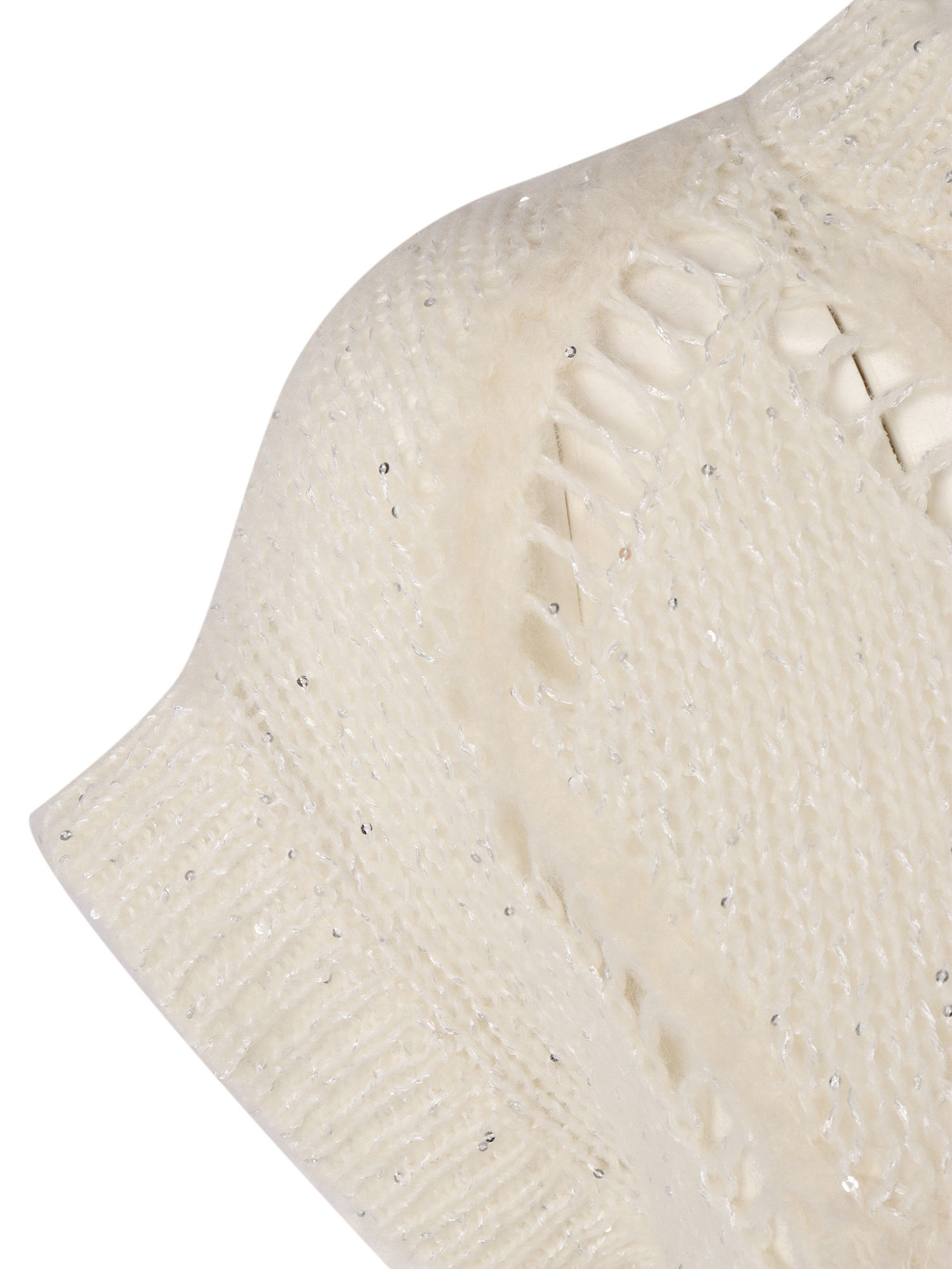 Antonelli Crew Neck Short-sleeved Sweater In Neutral