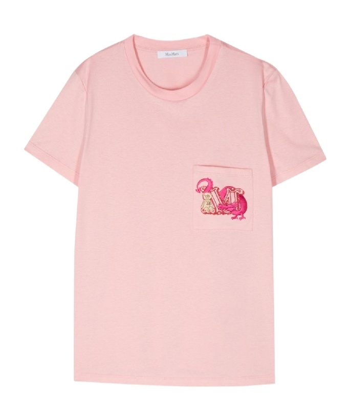 Max Mara Cotton T-shirt In Pink