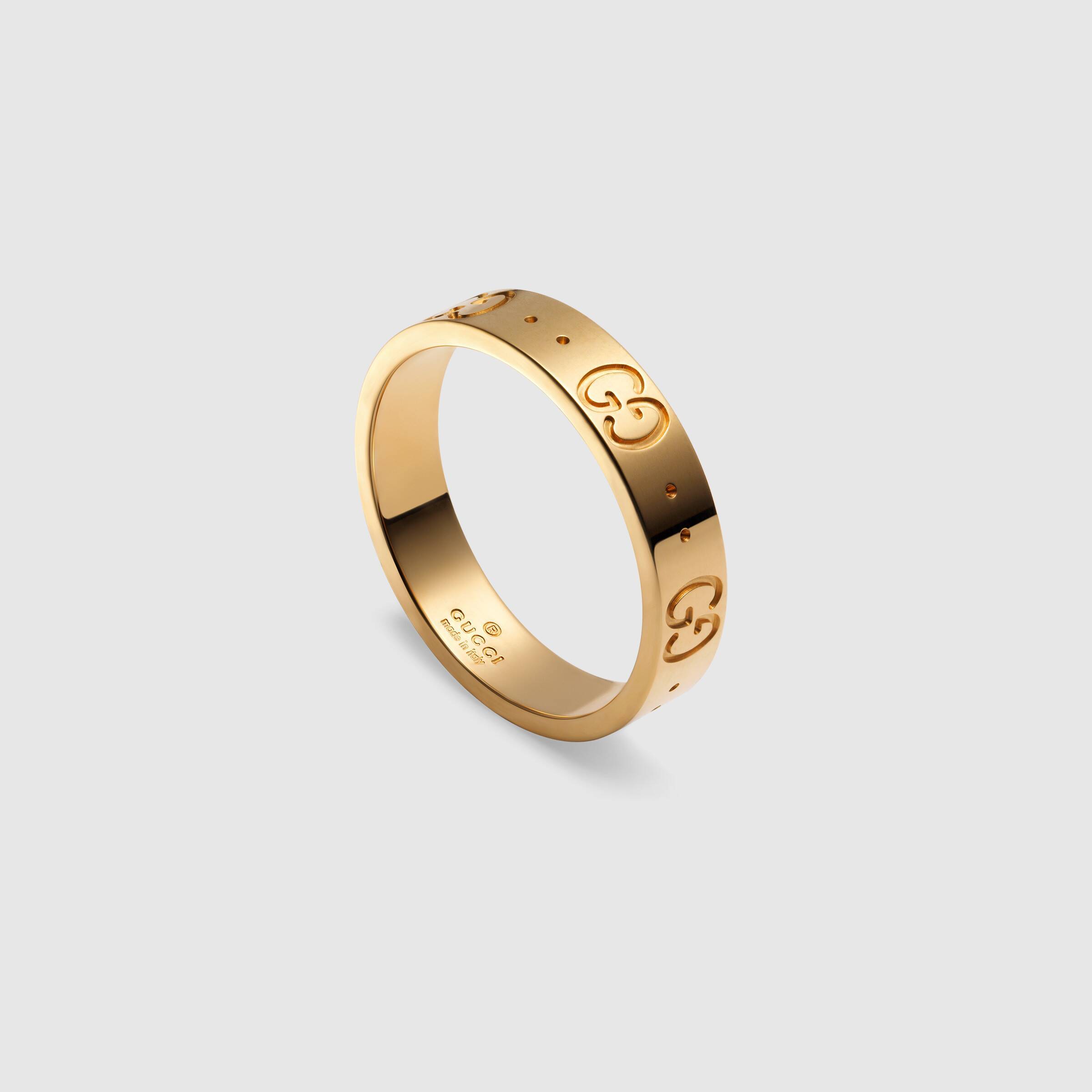Gucci Icon 18k Thin Band In Gold