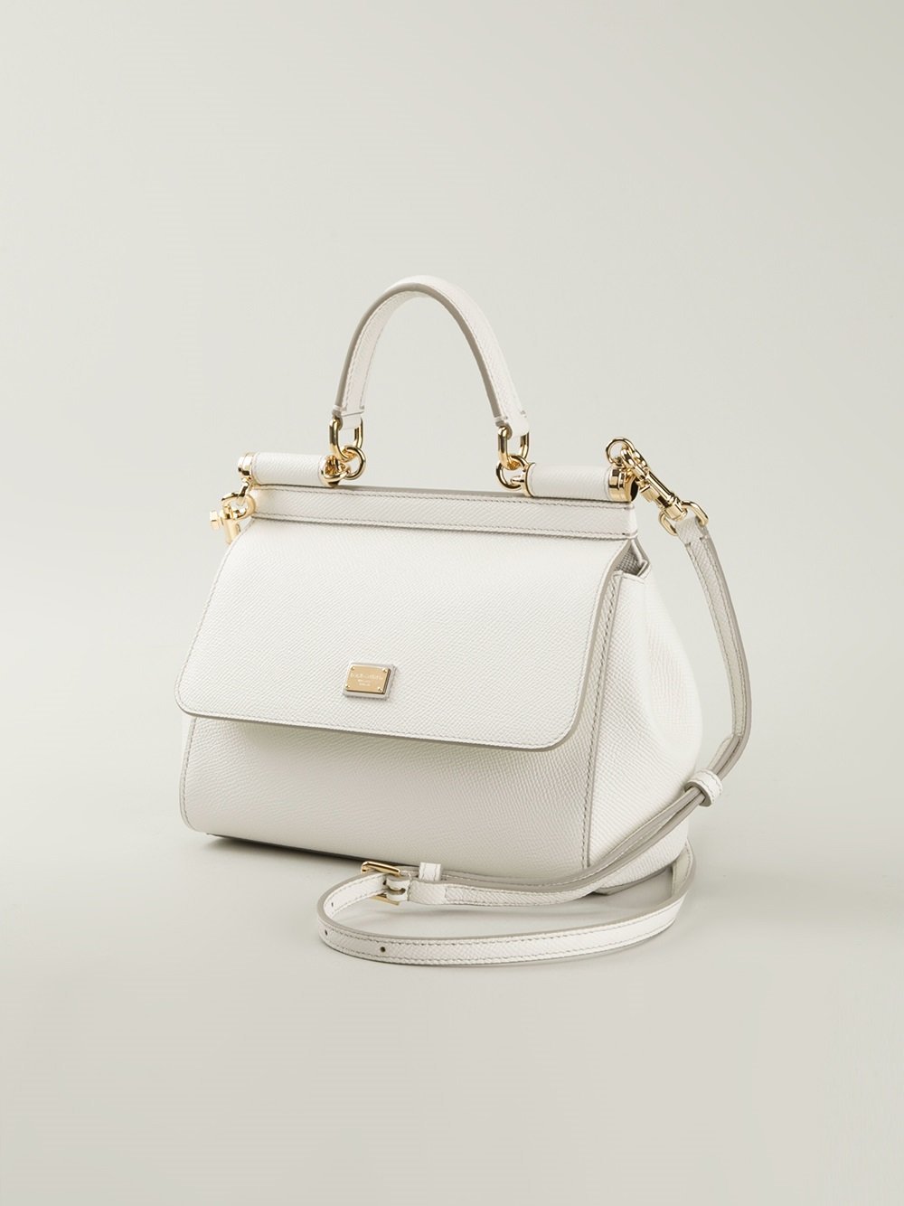 Shop Dolce & Gabbana Sicily Small Shoulder Bag In White