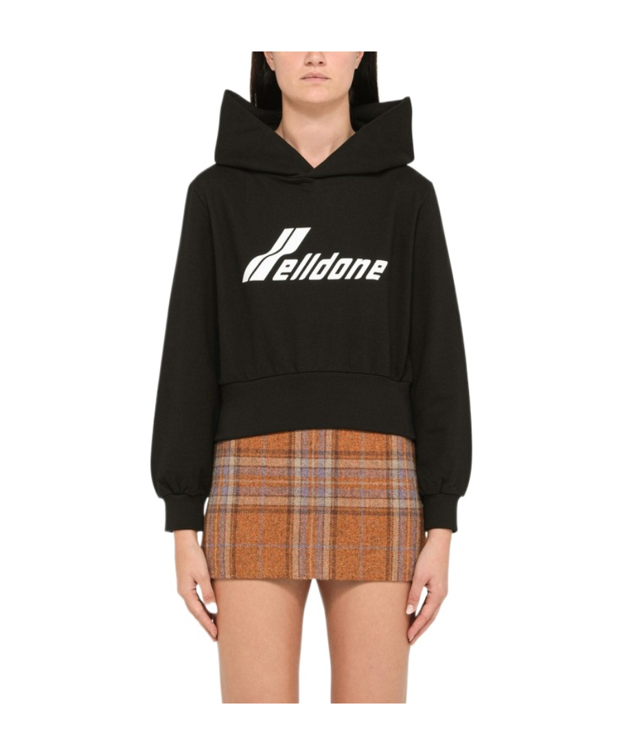We11 Done Logo-print Hoodie In Black