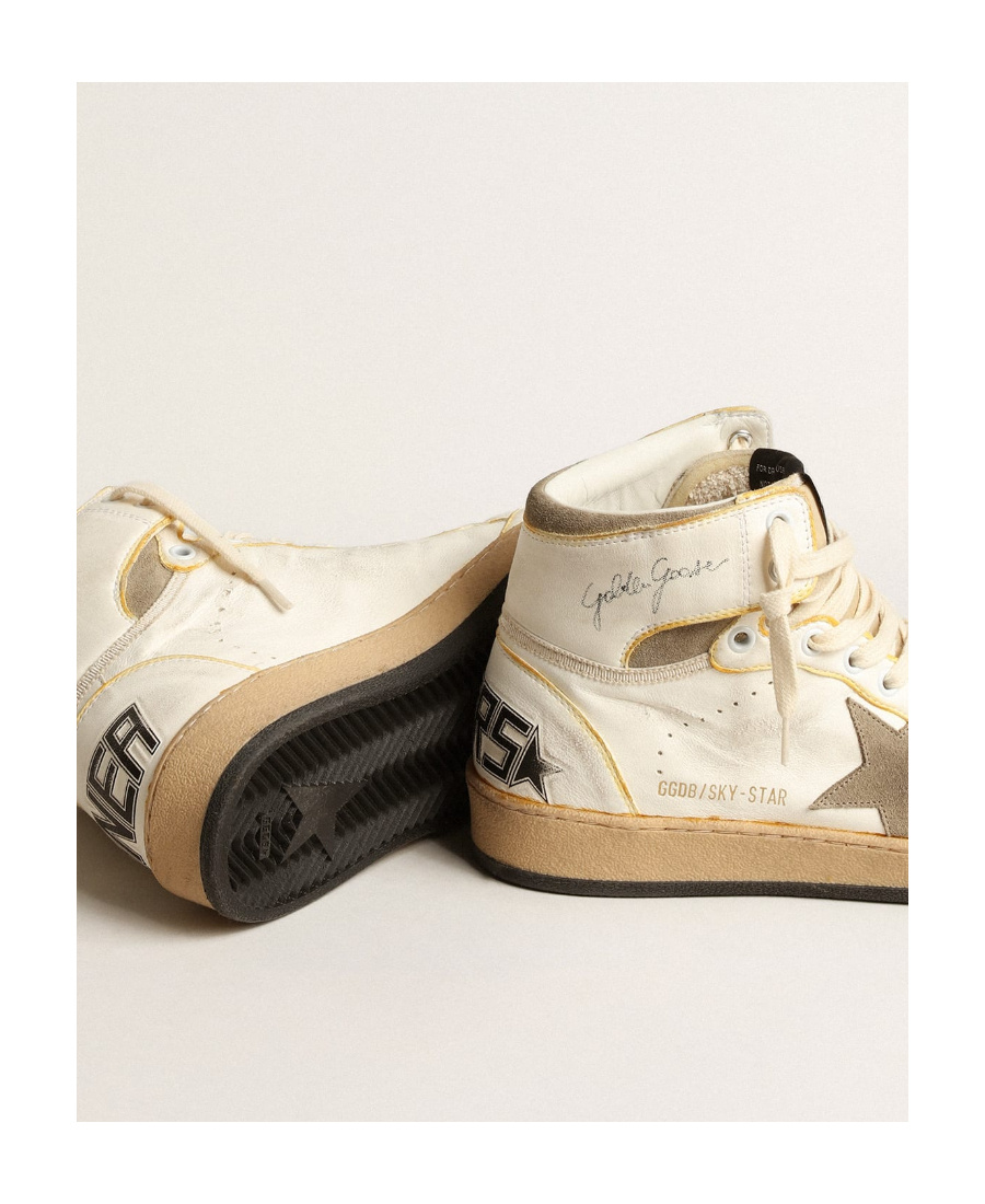 Golden Goose Deluxe Brand Sky-star High-top Sneakers In Brown