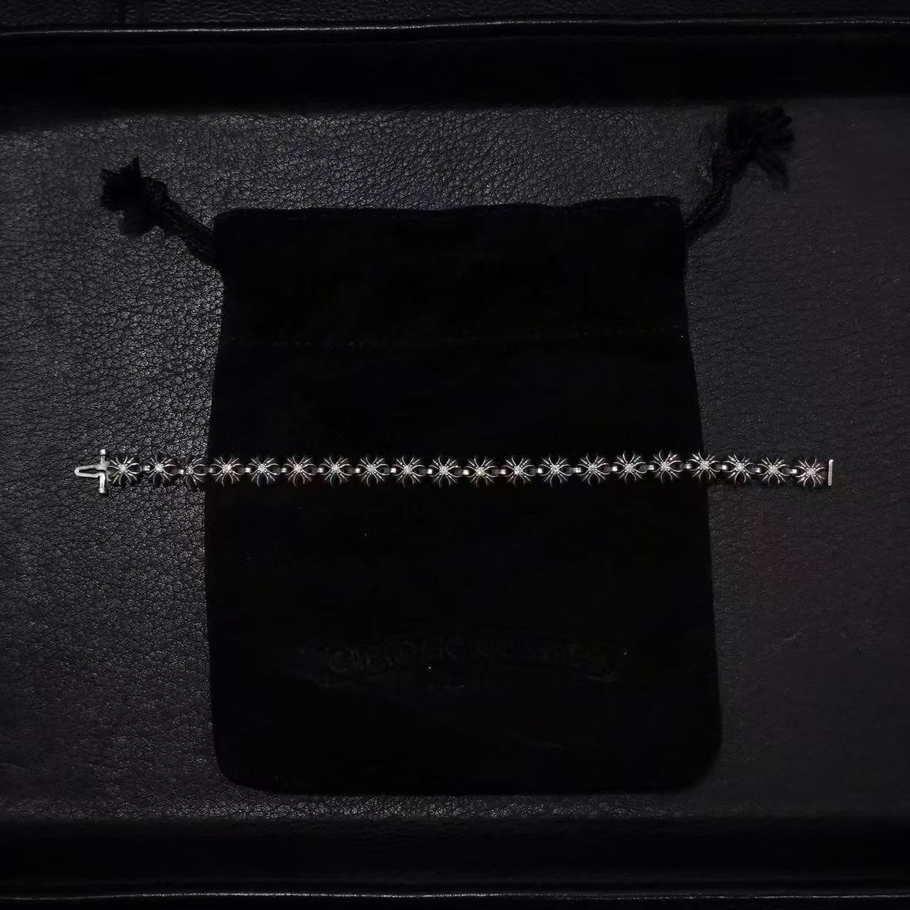 Chrome Hearts Cross Flower Bracelet In Metallic