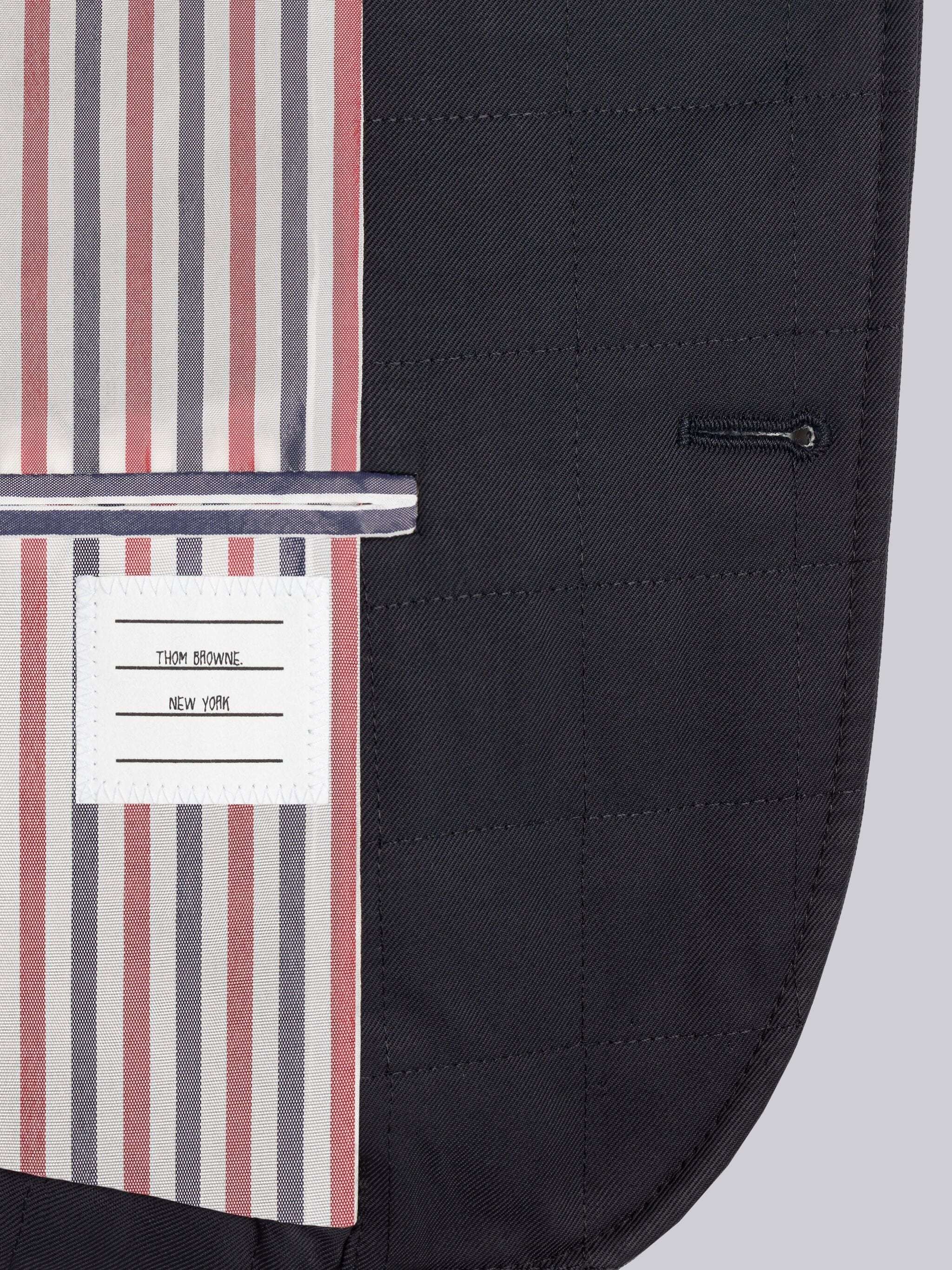 Thom Browne Buttoned Single-breasted Blazer In Black