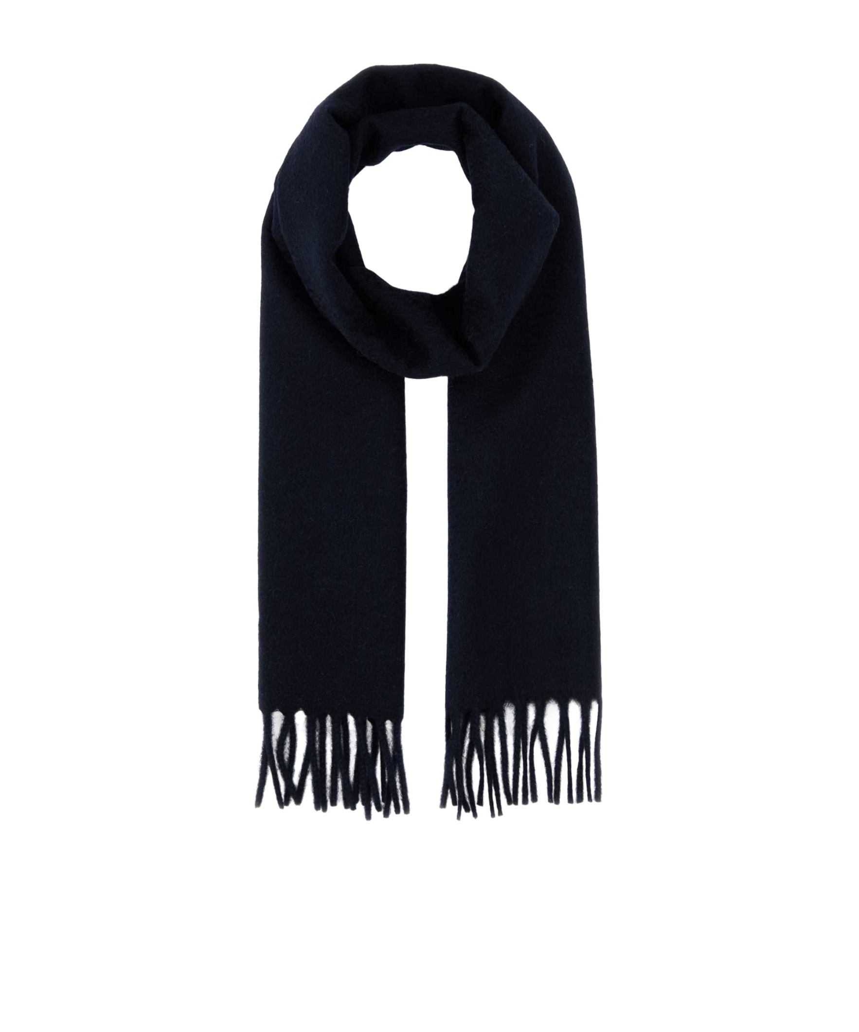 Prada Fringed Hem Twilight Scarf In Black