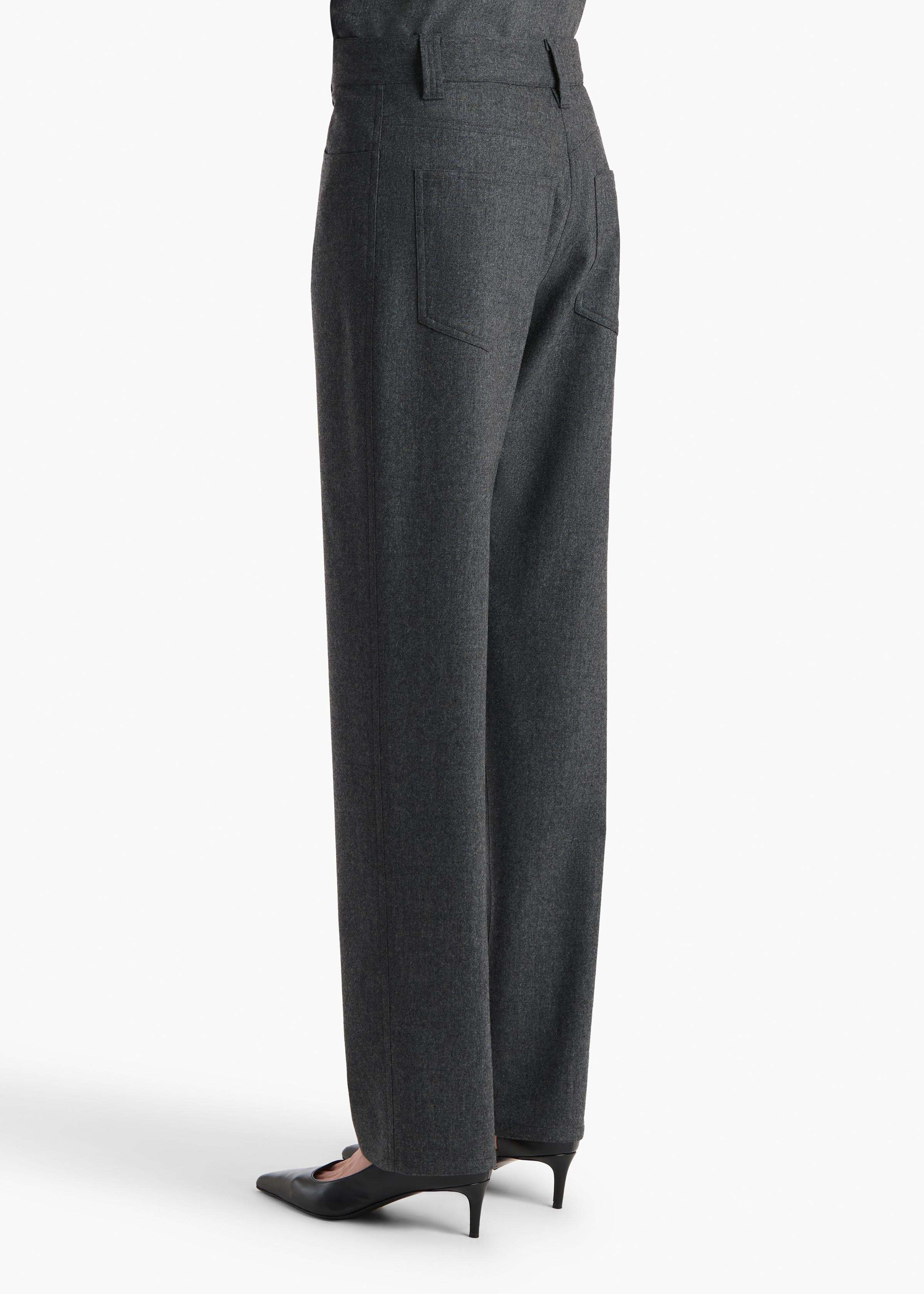Khaite Belt Loop Casual Pants In Gray