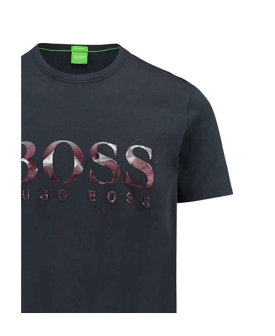 Hugo Boss Embroidered Logo T-shirt In Black